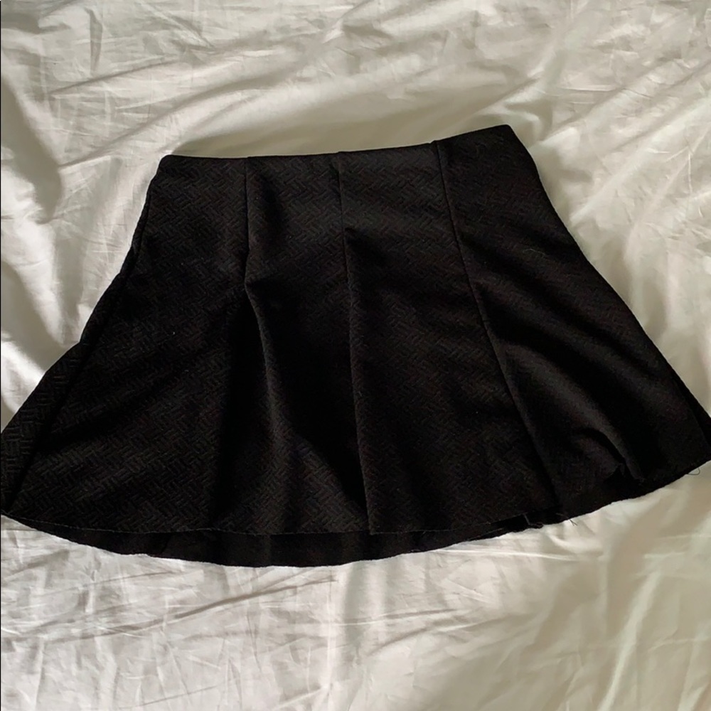 Textured Black Skirt